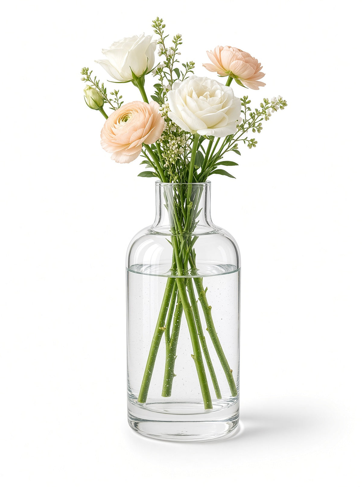 Bliss Tall Clear Glass Apothecary Bottle Bud Vase