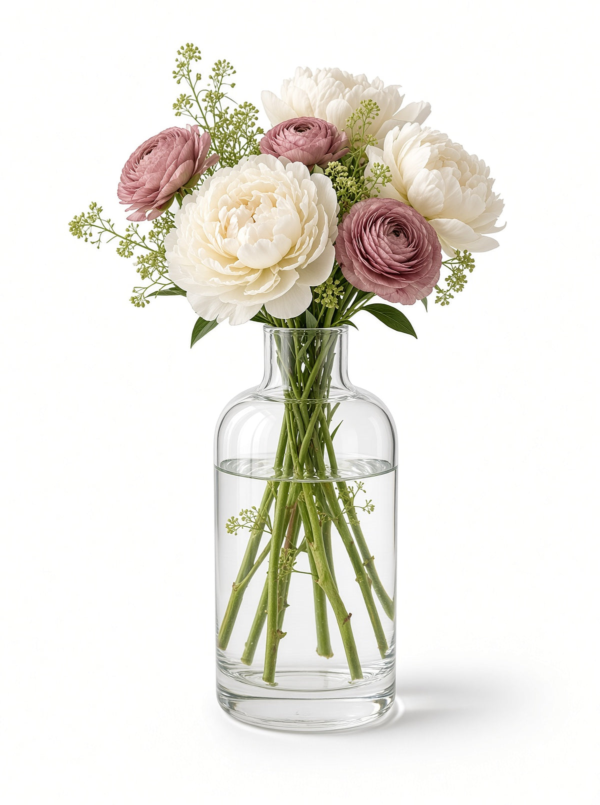 Bliss Tall Clear Glass Apothecary Bottle Bud Vase