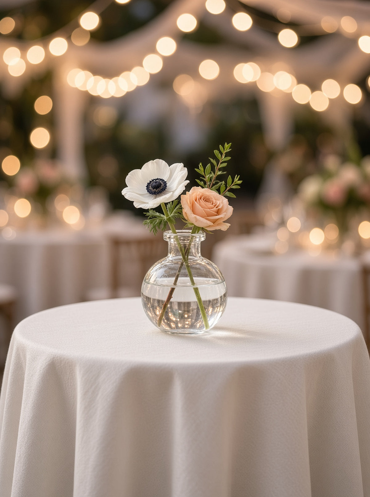 Blossom Bubble Clear Glass Bud Vase Set (SET OF 4)