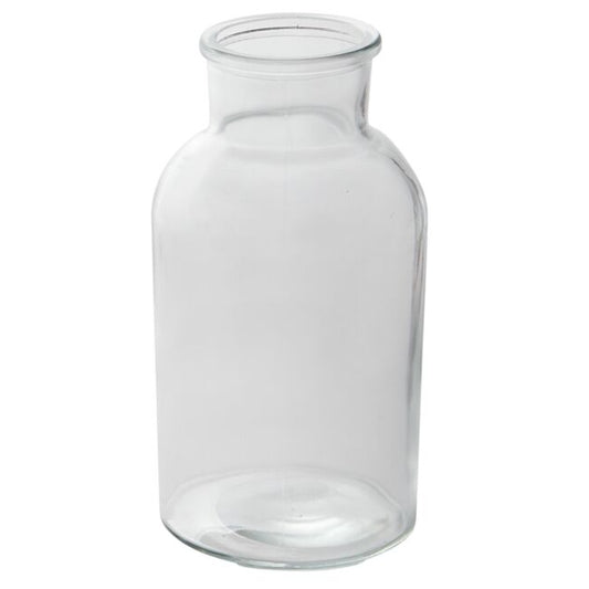 Millie Handcrafted Clear Glass Bud Vase Bottle Set (Set of 2)