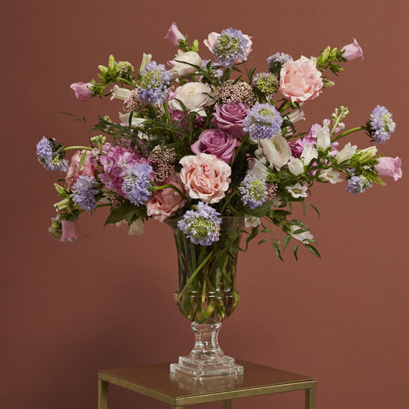 Elena Large Clear Glass Urn Vase