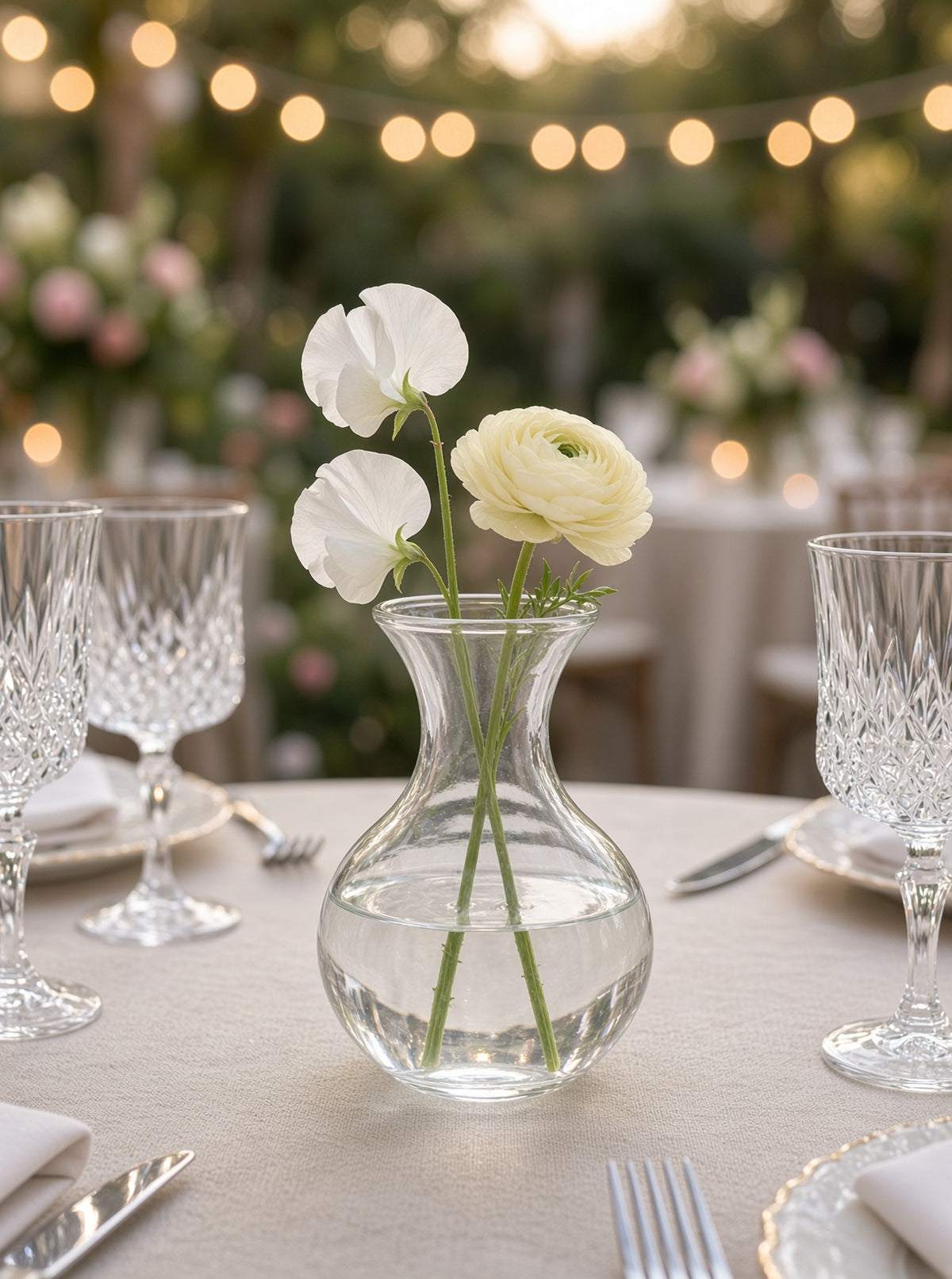 Haven Clear Glass Bubble Bud Vase Set (SET OF 4)