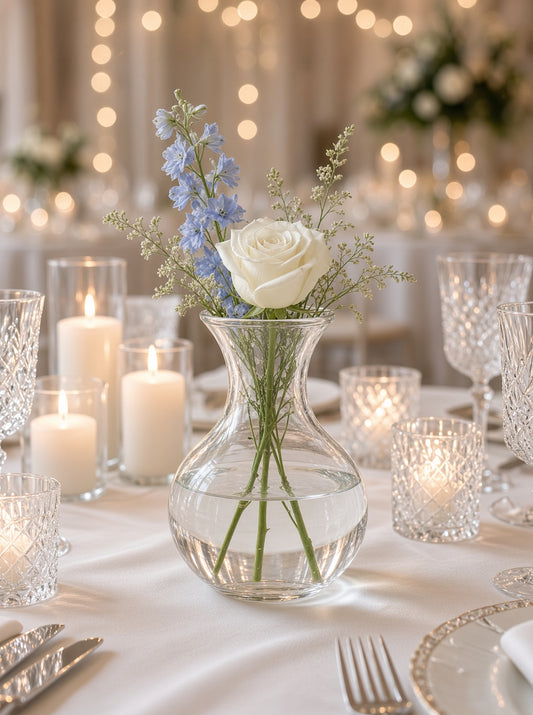 Haven Clear Glass Bubble Bud Vase Set (SET OF 4)