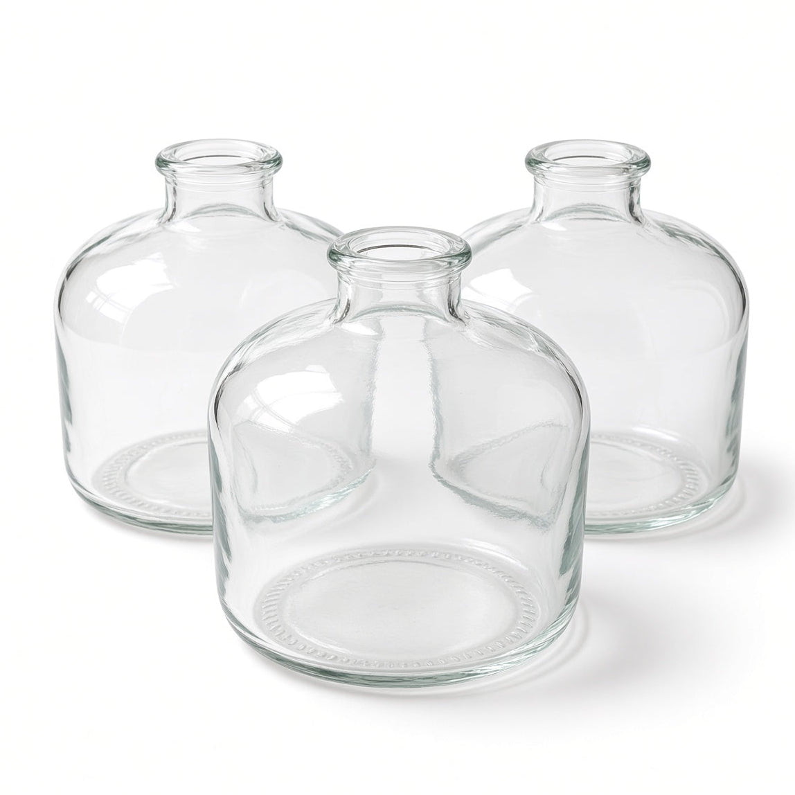 Posey Clear Glass Bud Vase Bottle Set (SET OF 3)