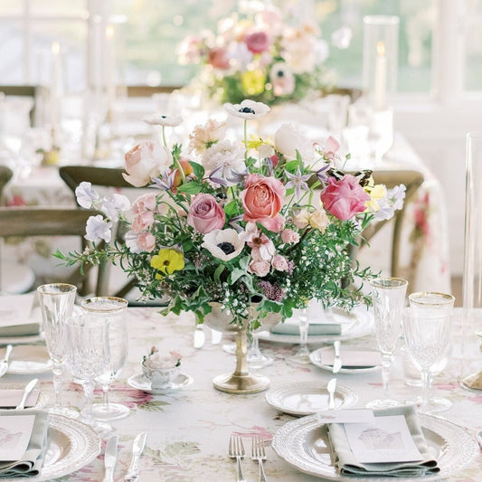 Champagne Mercury Glass Compote Vase