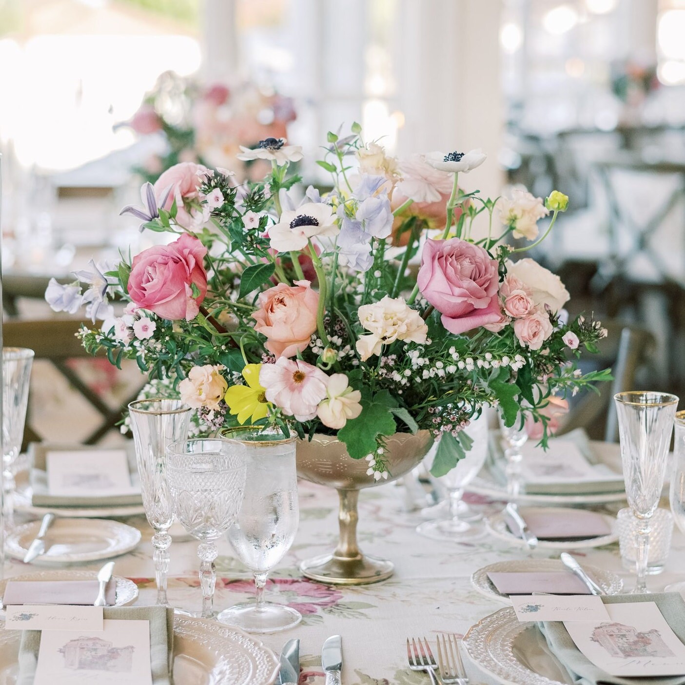 Champagne Mercury Glass Compote Vase