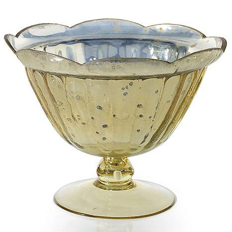 Meridian Gold Mercury Glass Compote Vase