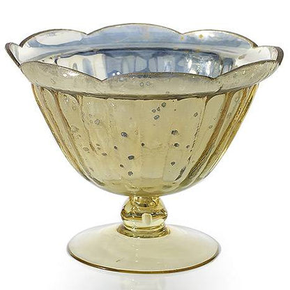 Meridian Gold Mercury Glass Compote Vase