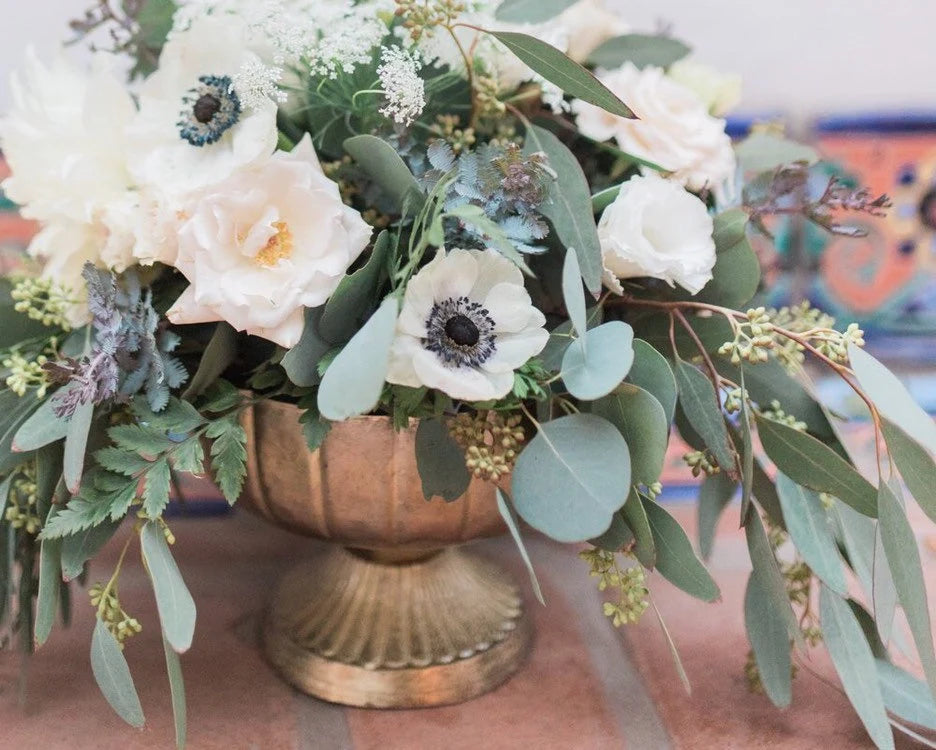 Gold Metal Wedding Pedestal Centerpiece Compote