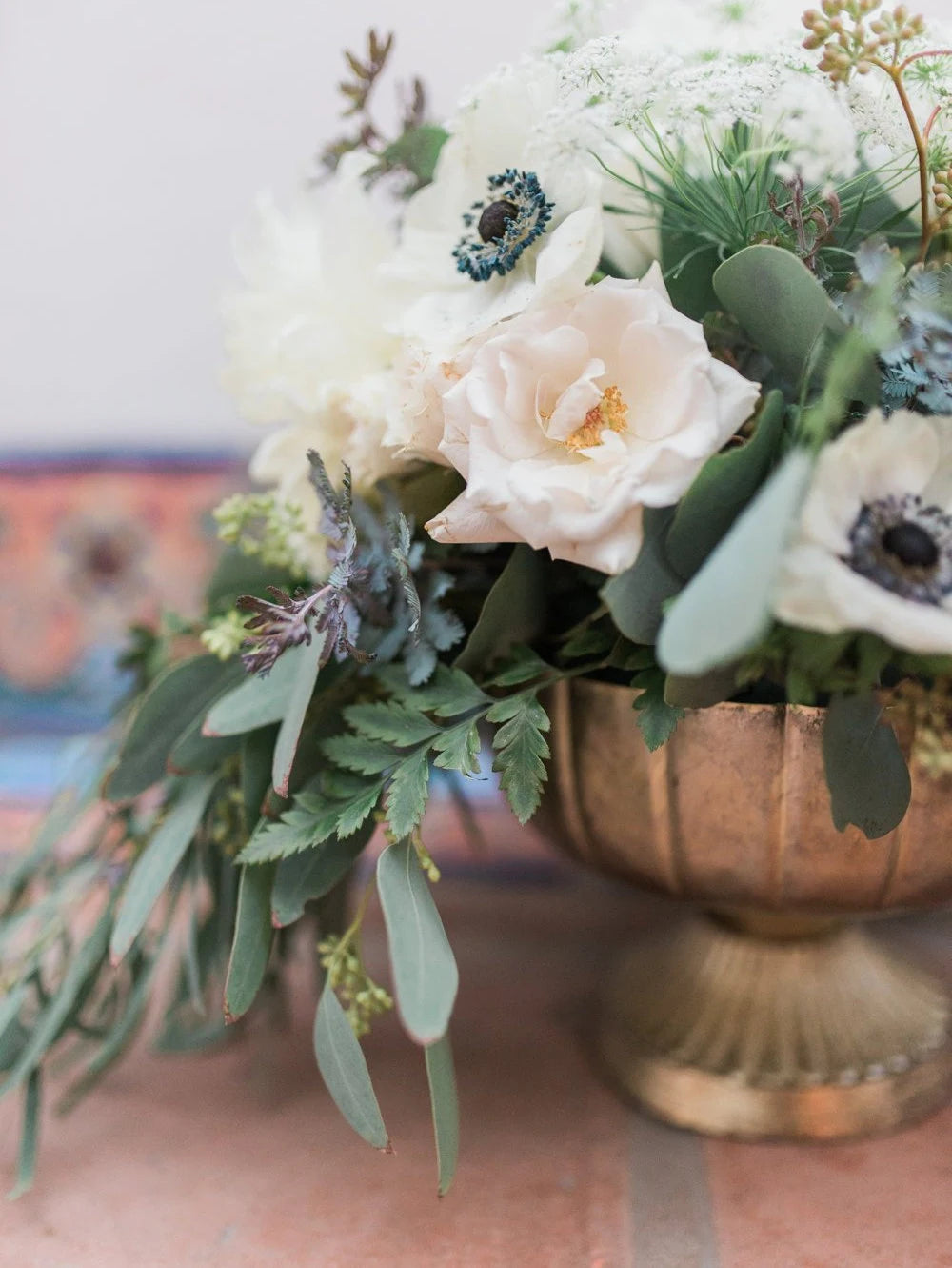Gold Metal Wedding Pedestal Centerpiece Compote
