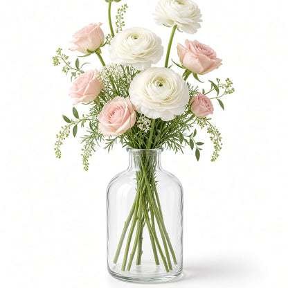 Alana Clear Glass Bud Vases Bottle Set (SET OF 3)