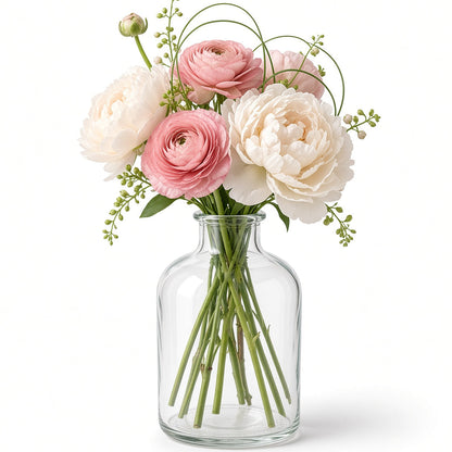 Alana Clear Glass Bud Vases Bottle Set (SET OF 3)