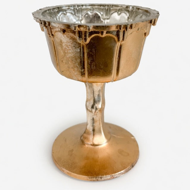 Amara Handmade Gold Glass Compote Vase