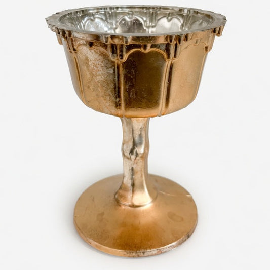 Amara Handmade Gold Glass Compote Vase