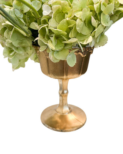 Amara Handmade Gold Glass Compote Vase
