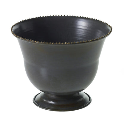 Celene Handcrafted Metal Pedestal Compote Vase