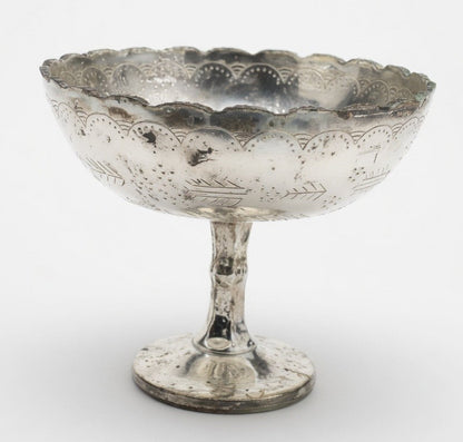Mikayla Handmade Mercury Glass Compote Vase Vessel