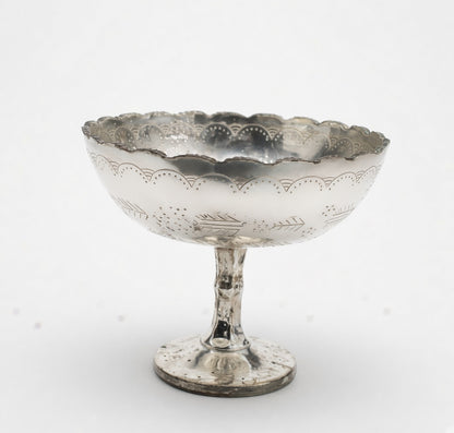 Mikayla Handmade Mercury Glass Compote Vase Vessel
