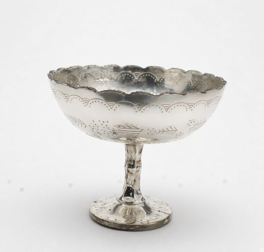 Mikayla Handmade Mercury Glass Compote Vase Vessel