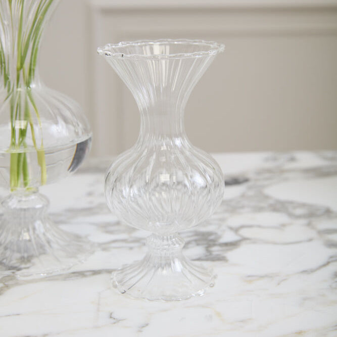 Chic Handmade (Set of 4) Clear Glass Bud Vase