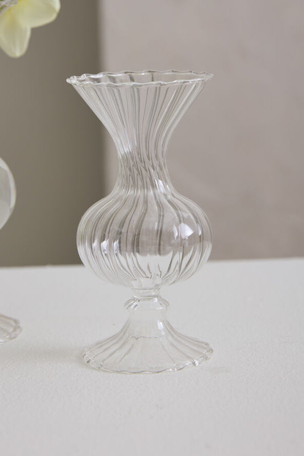 Chic Handmade (Set of 4) Clear Glass Bud Vase