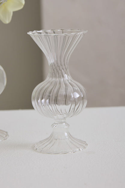 Chic Handmade (Set of 4) Clear Glass Bud Vase