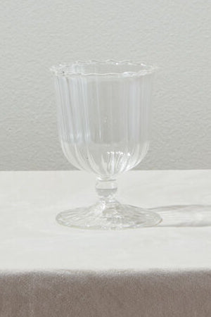 Classic Handmade Mouth-Blown Clear Glass Vase