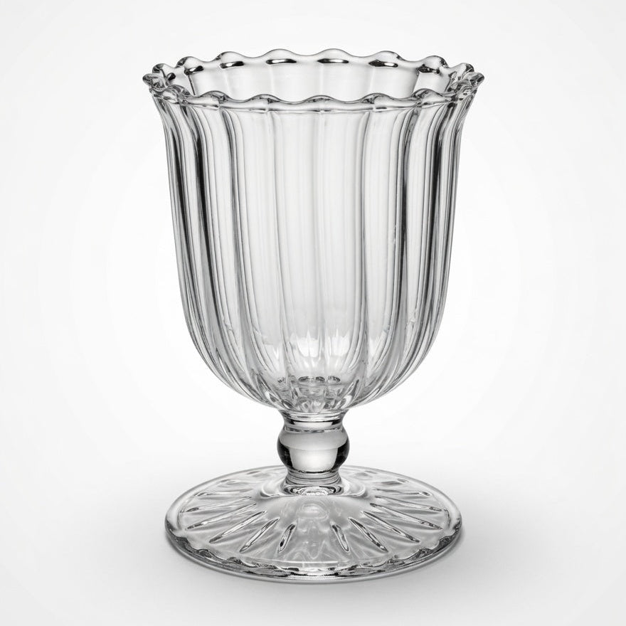 Classic Handmade Mouth-Blown Clear Glass Vase