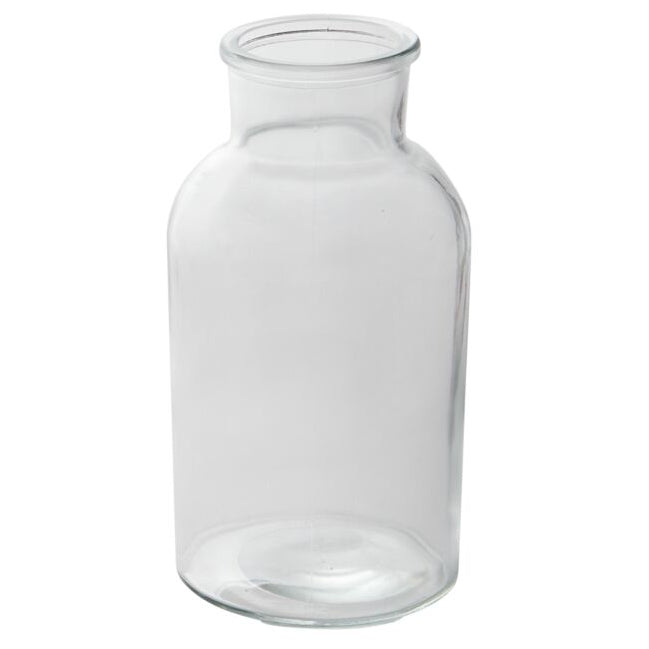 Millie Handcrafted Clear Glass Bud Vase Bottle Set (Set of 2)