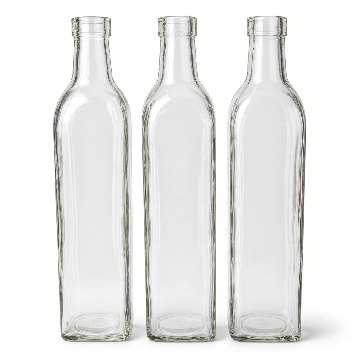 Cleo Tall Clear Glass Bottle Bud Vase Set (SET OF 3)