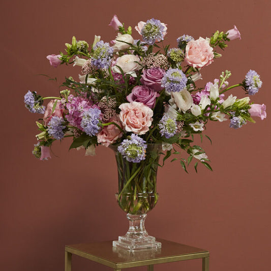 Elena Large Clear Glass Urn Vase
