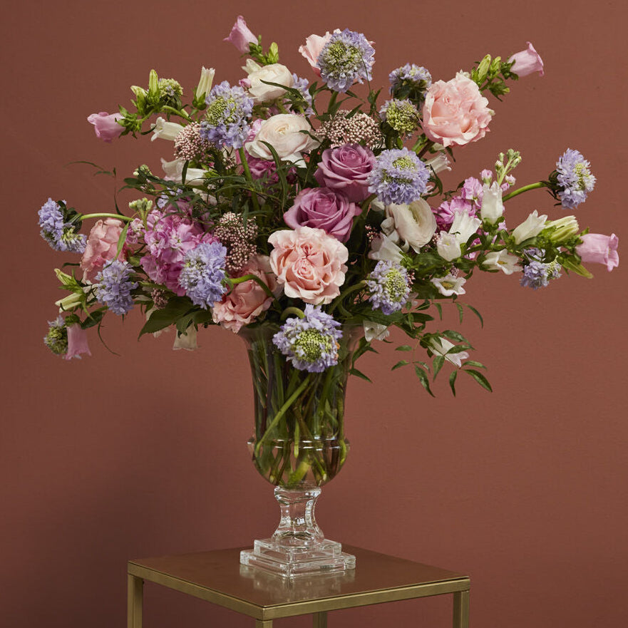 Elena Large Clear Glass Urn Vase