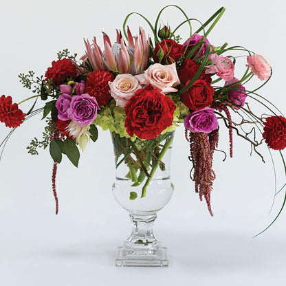 Elena Large Clear Glass Urn Vase