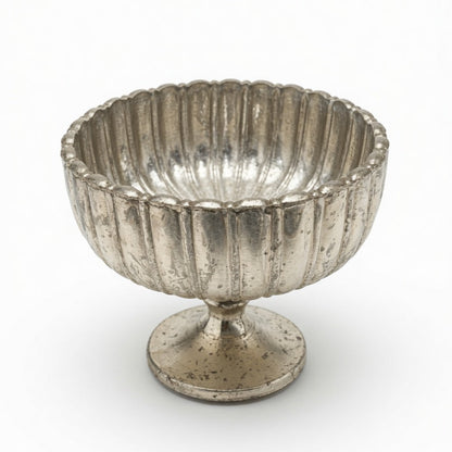 Elsa Champagne Metallic Glass Compote Vase
