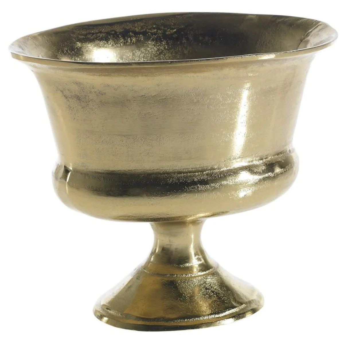 Florentine Large Oval Gold Metal Urn Vase Vessel