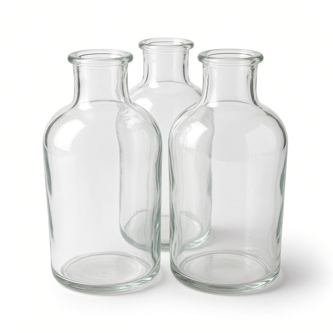 Greta Clear Glass Bud Vase Set (SET OF 3)