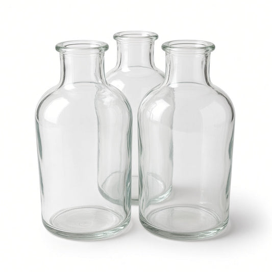 Greta Clear Glass Bud Vase Set (SET OF 3)