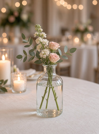 Greta Clear Glass Bud Vase Set (SET OF 3)
