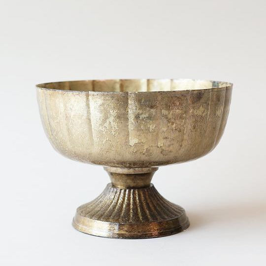 Novara Handmade Metal Compote Vase Vessel