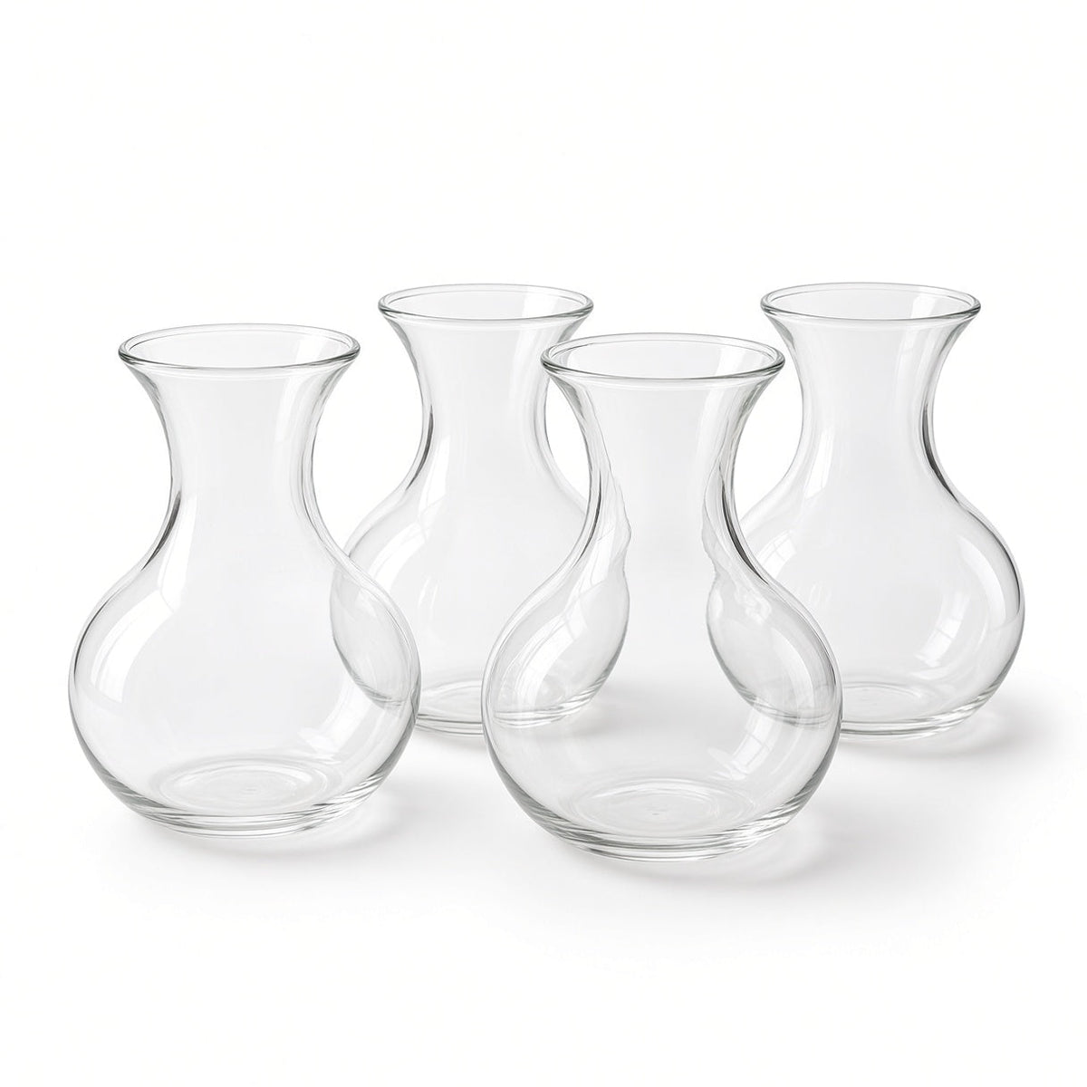 Haven Clear Glass Bubble Bud Vase Set (SET OF 4)