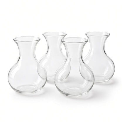 Haven Clear Glass Bubble Bud Vase Set (SET OF 4)