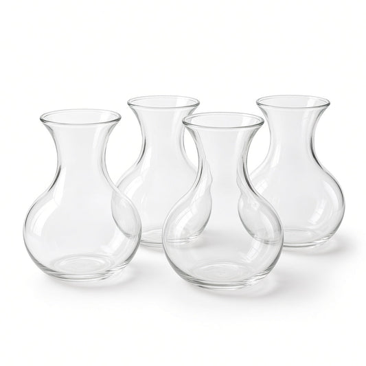 Haven Clear Glass Bubble Bud Vase Set (SET OF 4)