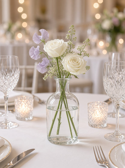 Juniper Clear Glass Bud Vase Bottle Set (SET OF 3)