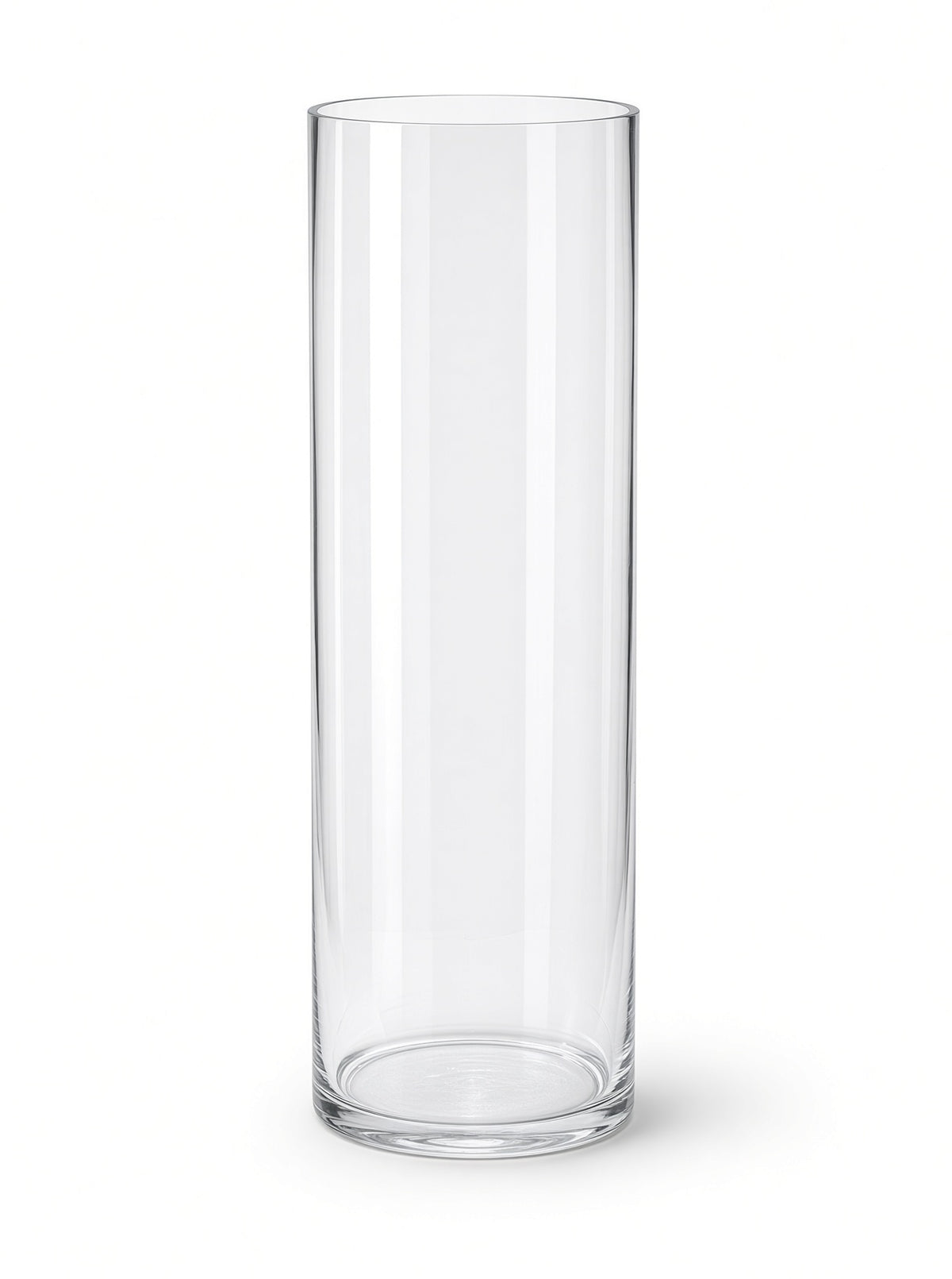 Lumen Tall Clear Glass Cylinder Vase