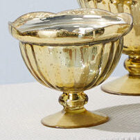 Meridian Gold Mercury Glass Compote Vase