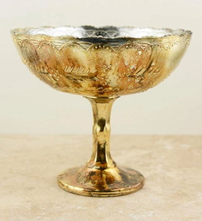 Mikayla Handmade Mercury Glass Compote Vase Vessel