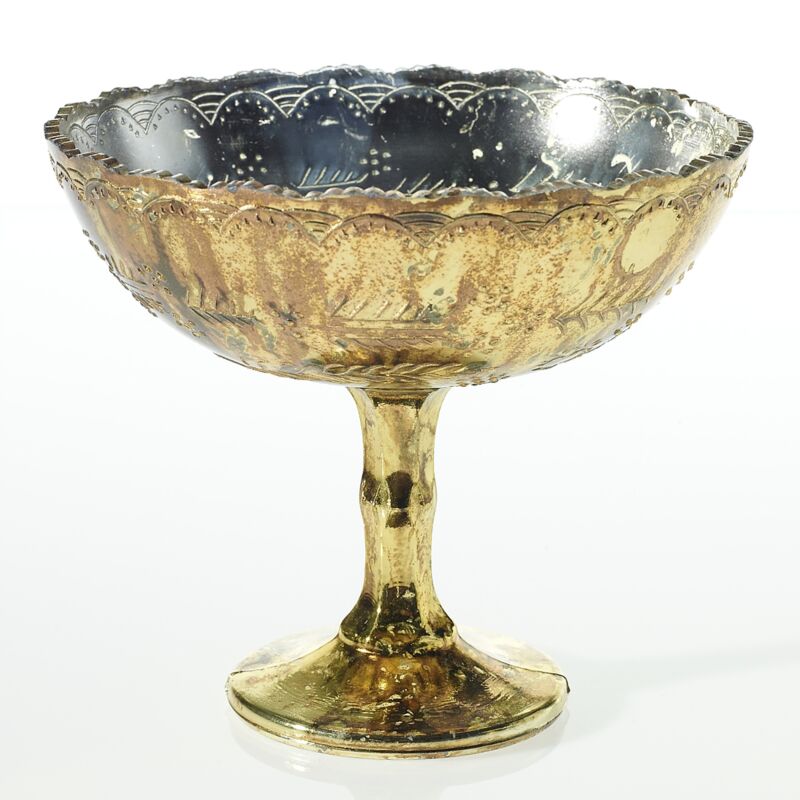 Mikayla Handmade Mercury Glass Compote Vase Vessel