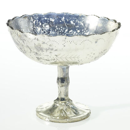 Mikayla Handmade Mercury Glass Compote Vase Vessel