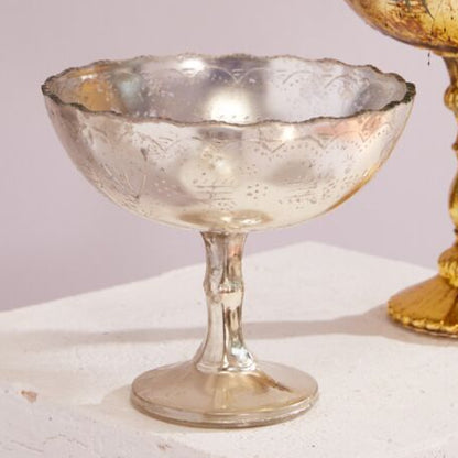 Mikayla Handmade Mercury Glass Compote Vase Vessel