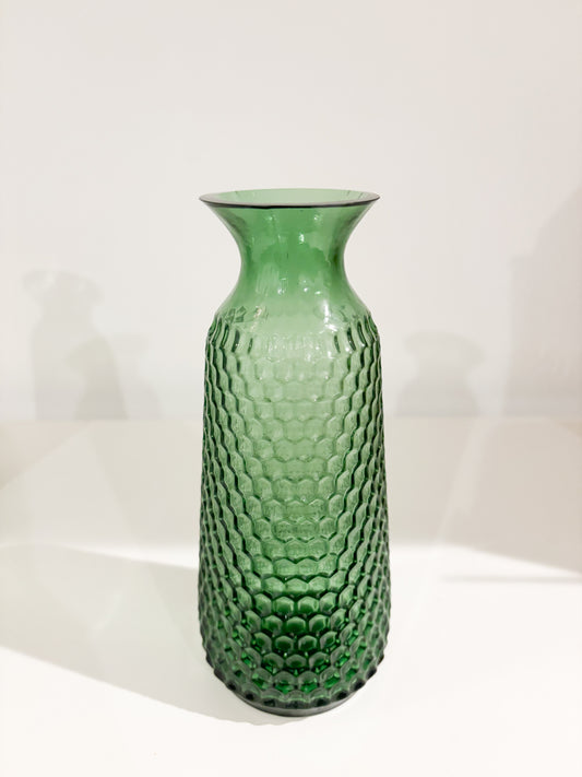 Mirala Mouth-Blown Green Glass Bud Vase Bottle Set (Set of 4)